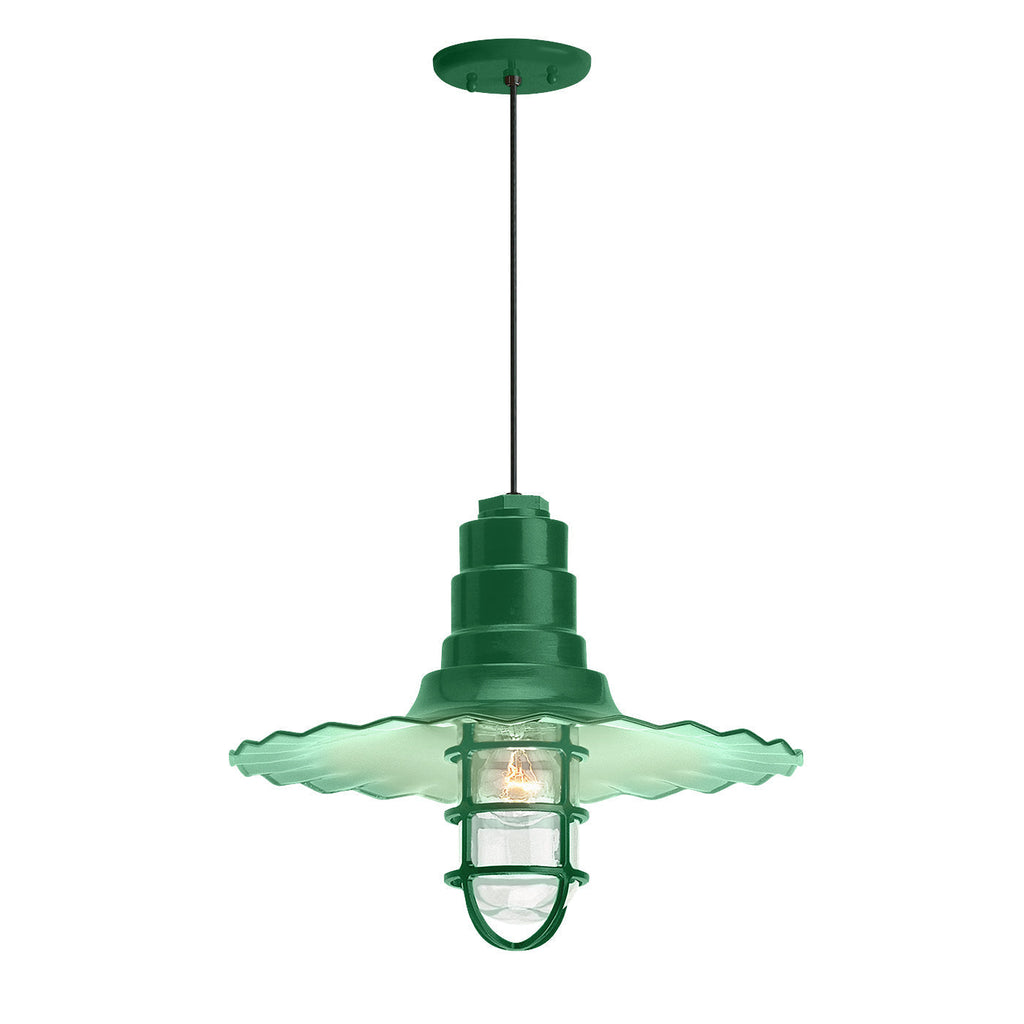 Radial Wave Outdoor Pendant Light