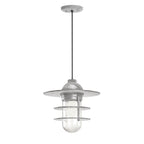 Retro Industrial Flat Outdoor Pendant Light