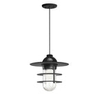 Retro Industrial Flat Outdoor Pendant Light