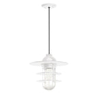 Retro Industrial Flat Outdoor Pendant Light