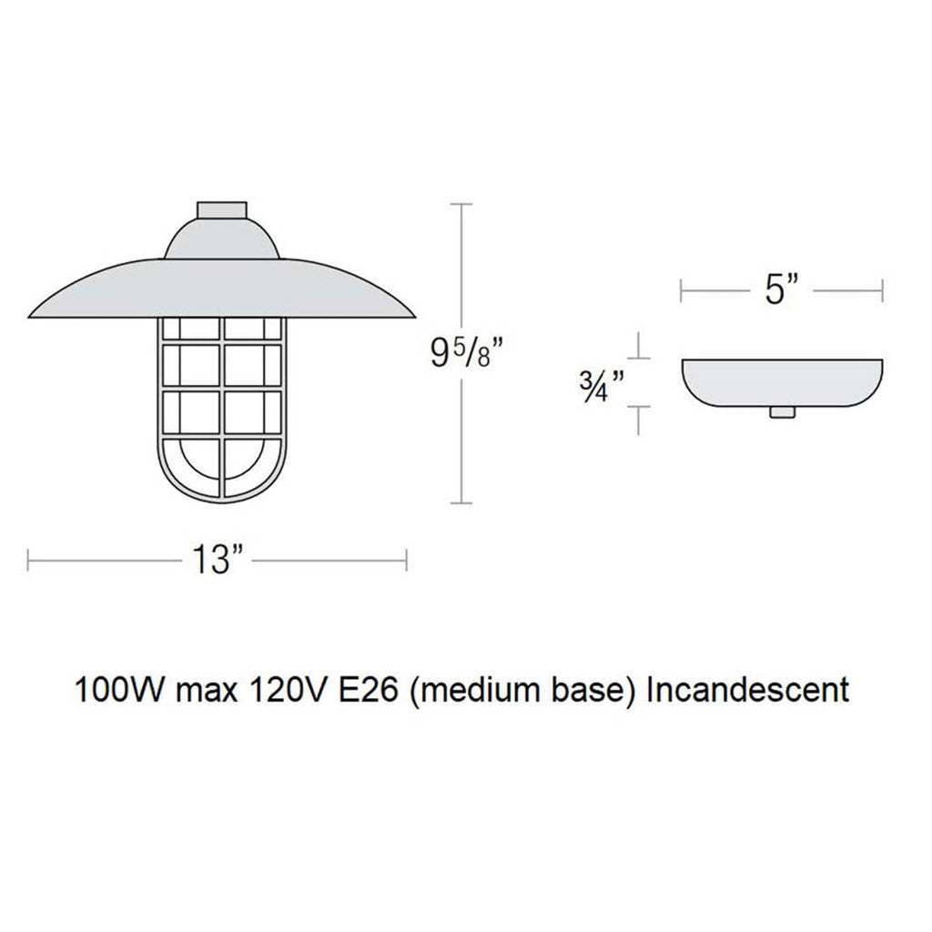 Retro Industrial Outdoor Pendant Light