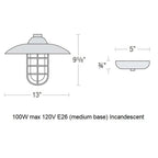 Retro Industrial Outdoor Pendant Light