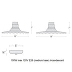 Radial Wave Outdoor Pendant Light