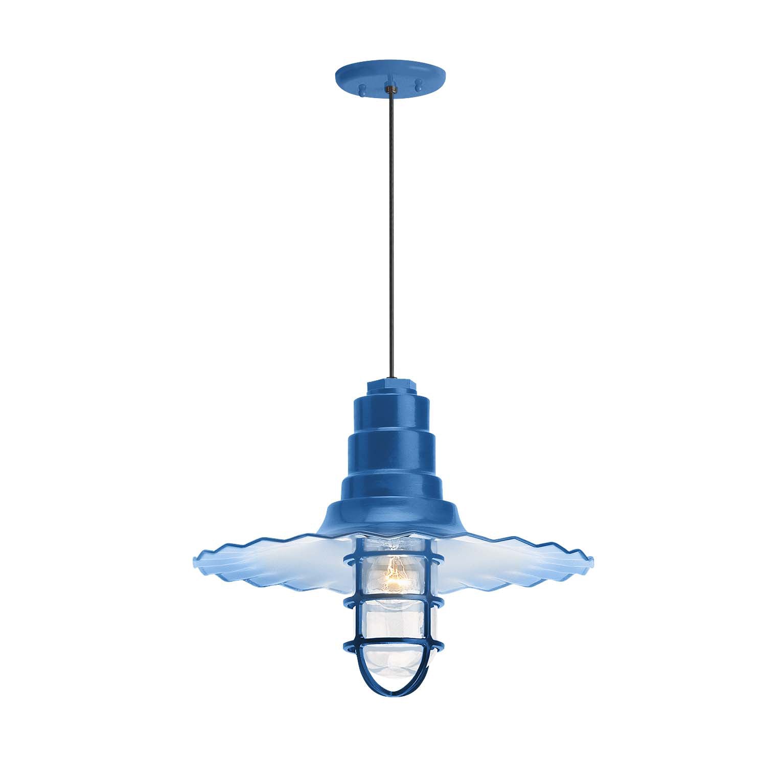 Radial Wave Outdoor Pendant Light
