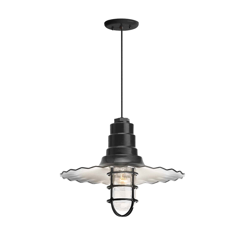 Radial Wave Outdoor Pendant Light