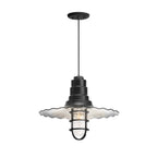 Radial Wave Outdoor Pendant Light