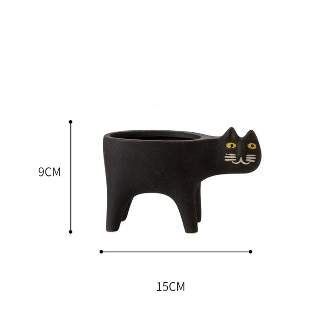 Animated Cat Ceramic Vase
