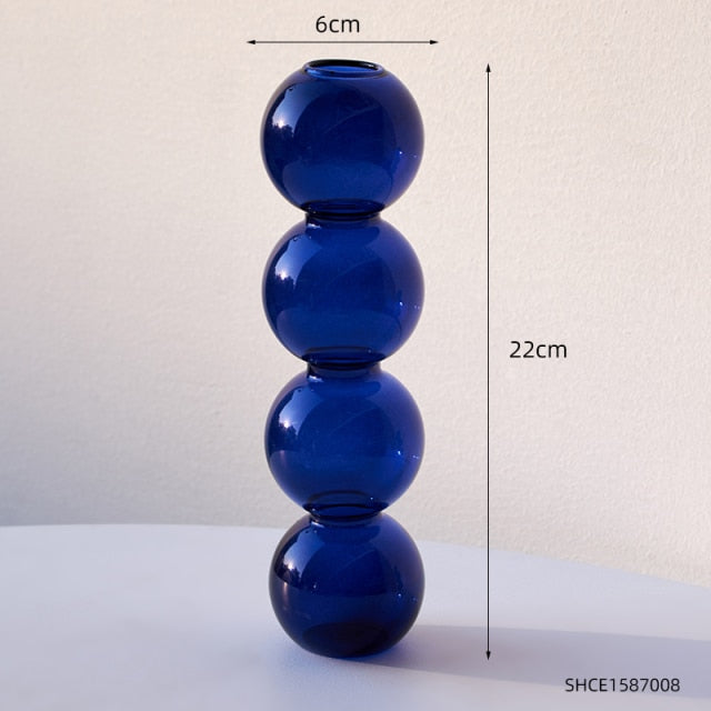 Stacked Sphere Glass Vase
