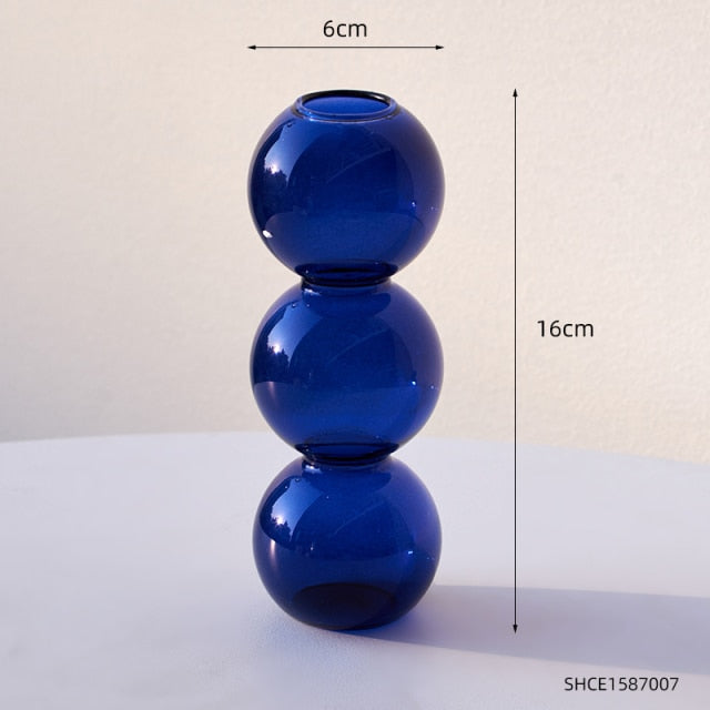 Stacked Sphere Glass Vase