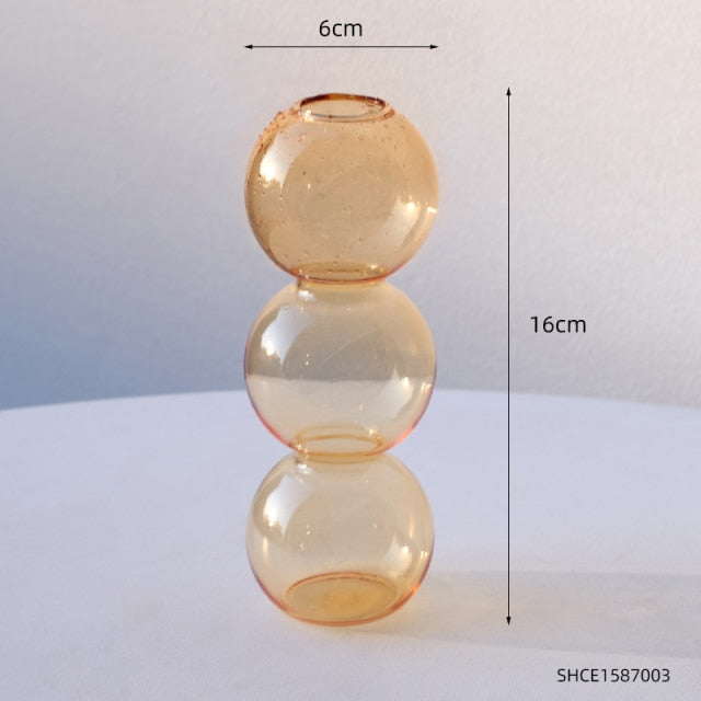Stacked Sphere Glass Vase