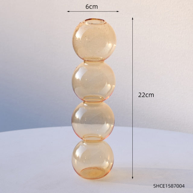 Stacked Sphere Glass Vase