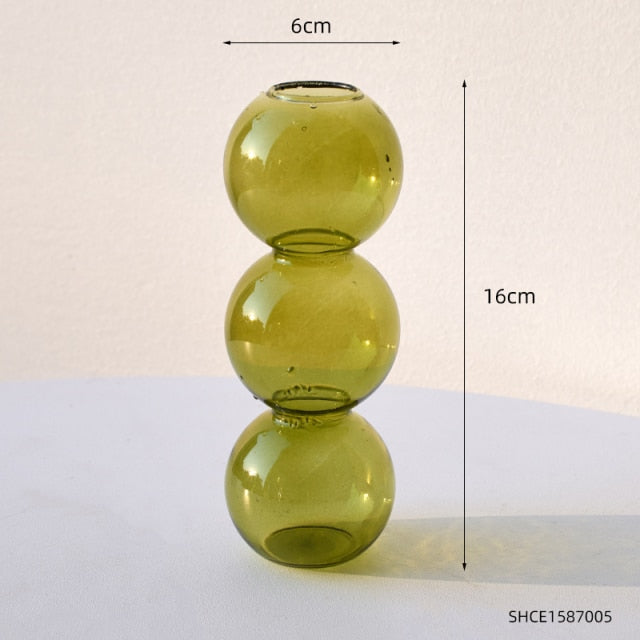 Stacked Sphere Glass Vase