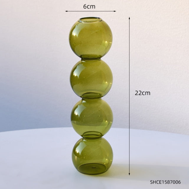 Stacked Sphere Glass Vase