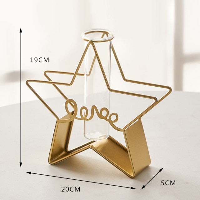 Golden Hydroponic Plant Vase