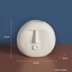 Ceramic Abstract Face Vase