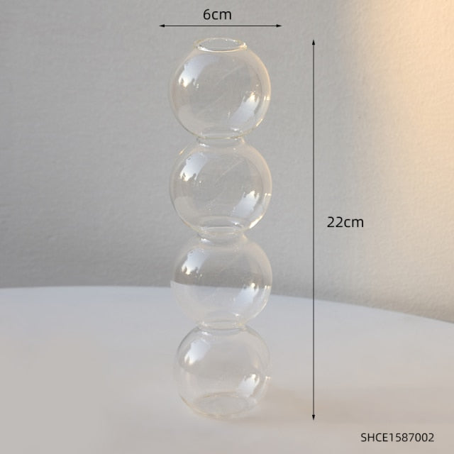 Stacked Sphere Glass Vase