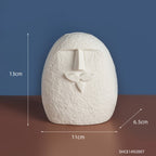 Ceramic Abstract Face Vase