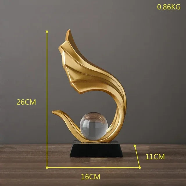Golden Fire Statue