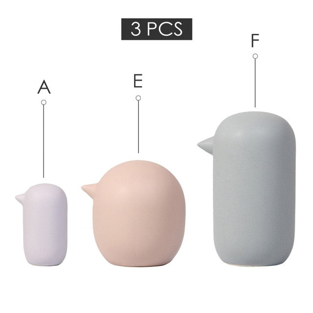 Abstract Ceramic Bird Figurine