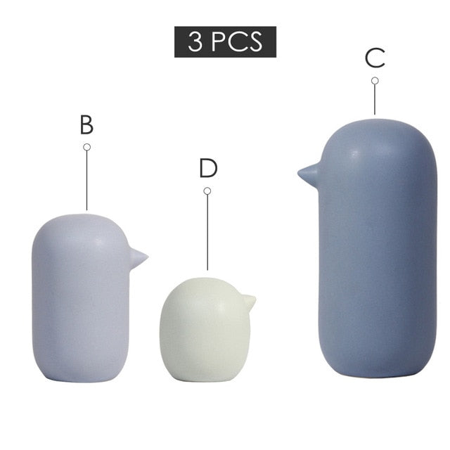 Abstract Ceramic Bird Figurine