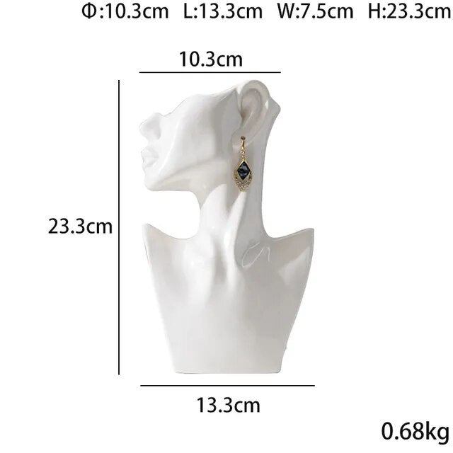 Modern Side Face Ceramic Vase