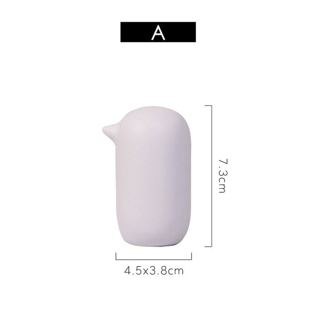 Abstract Ceramic Bird Figurine