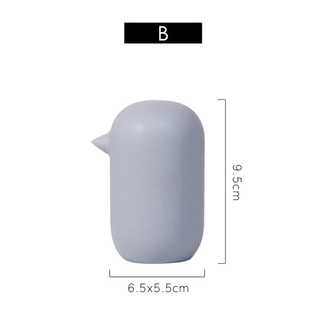 Abstract Ceramic Bird Figurine