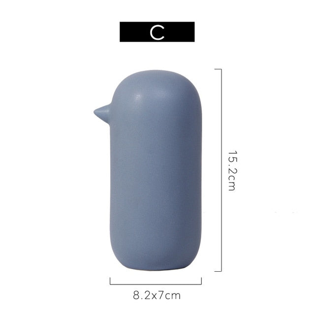 Abstract Ceramic Bird Figurine