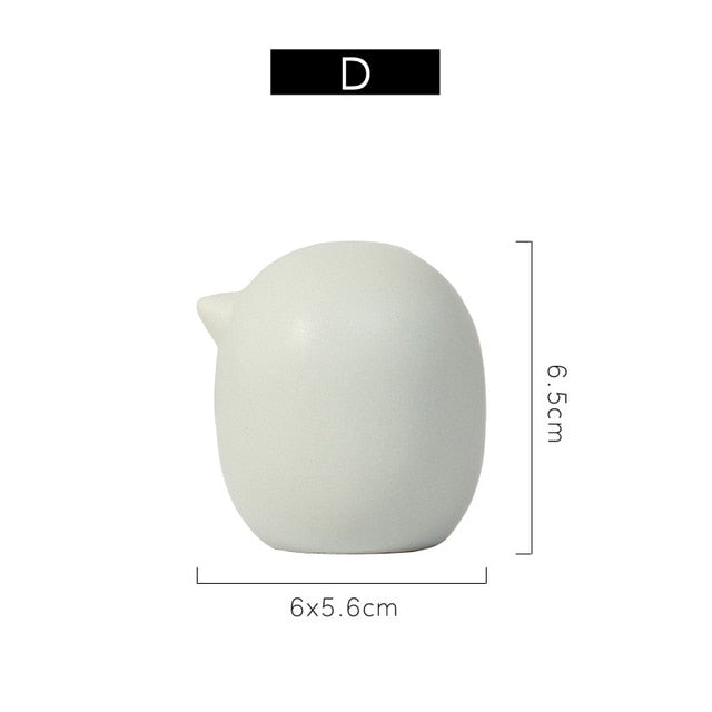 Abstract Ceramic Bird Figurine