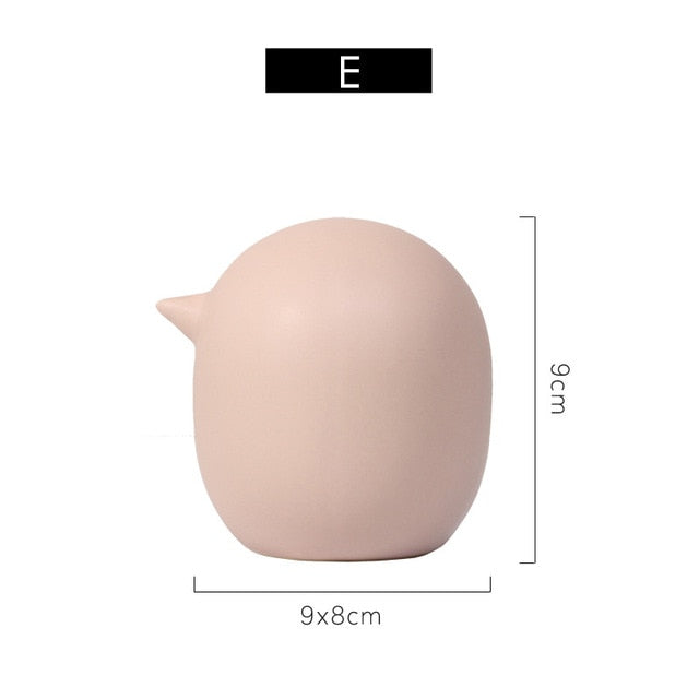 Abstract Ceramic Bird Figurine