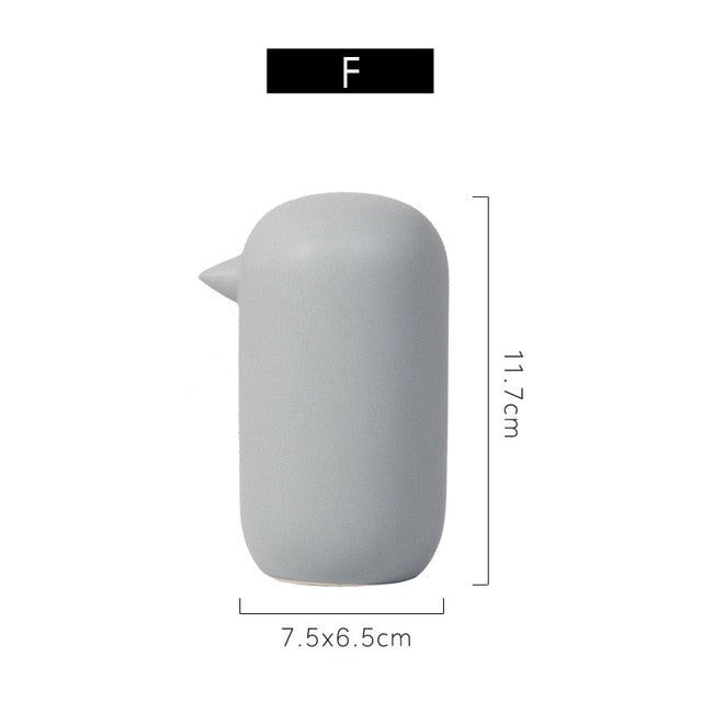 Abstract Ceramic Bird Figurine