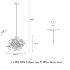 Argent Mini Pendant Light with Disc