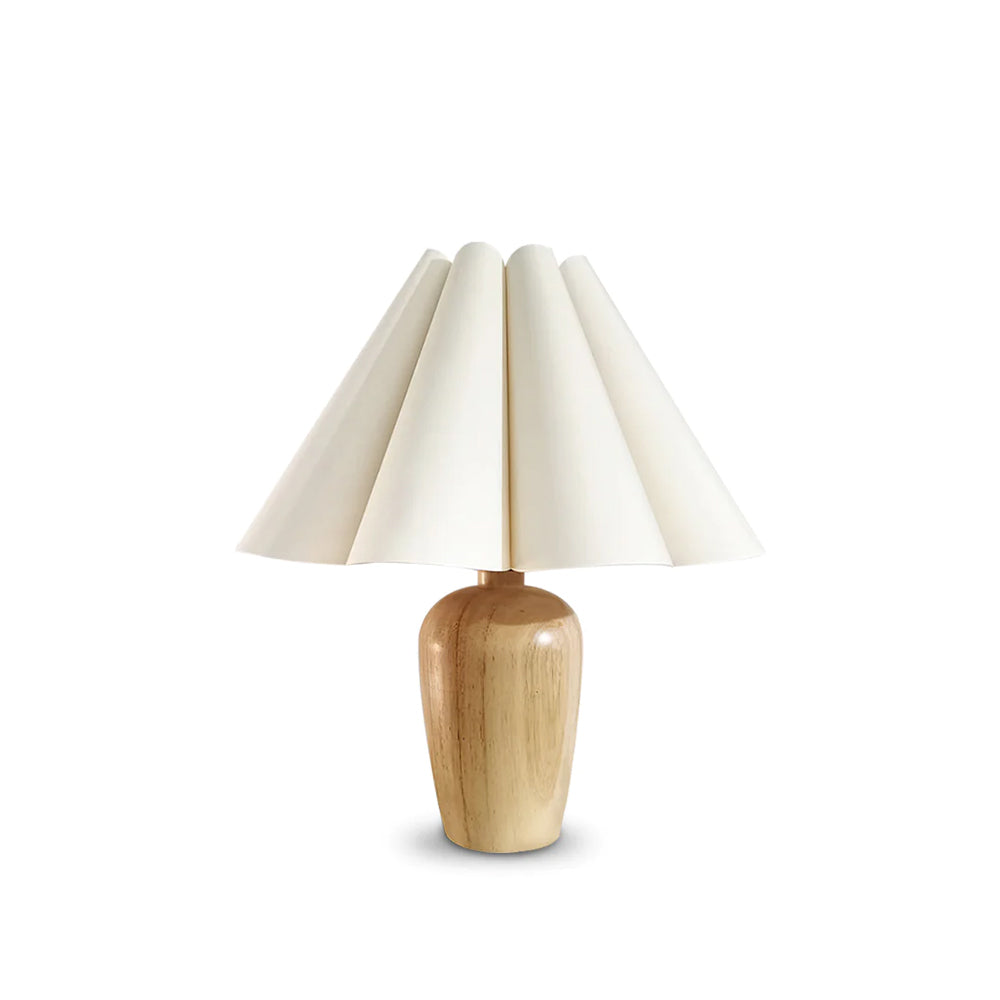 Vintage Fluted Beige Table Lamp