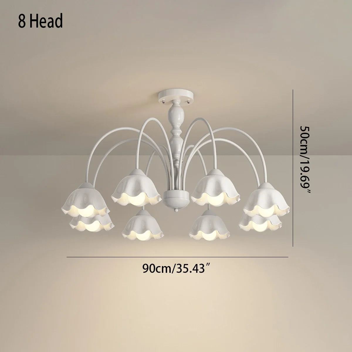 French Pastoral Style Flower Chandelier